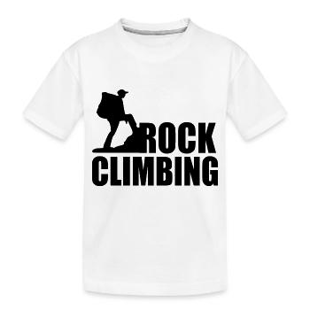 Kletter-Logo-Wanderung - Kinder Premium Bio T-Shirt - Weiß - Vorne