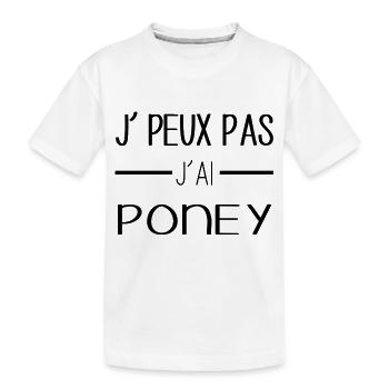 Poney - T-shirt bio Premium Enfant - blanc - Devant