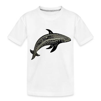 Bogolanfini whale 1 - T-shirt bio Premium Enfant - blanc - Devant