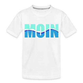 Moin - maritimes Design - Kinder Premium Bio T-Shirt - Weiß - Vorne