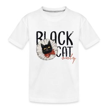 Chat noir. Chat noir rétro. - T-shirt bio Premium Enfant - blanc - Devant