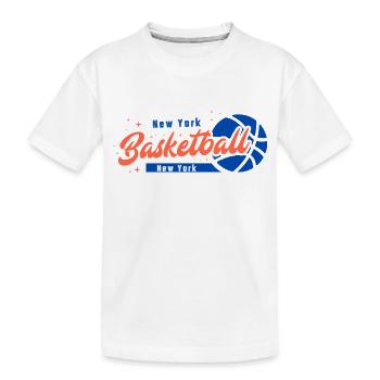 Basketball City - New York Blue - Kinder Premium Bio T-Shirt - Weiß - Vorne