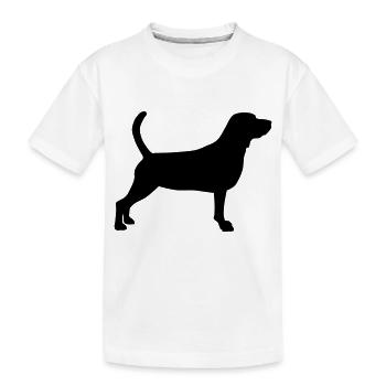 Beagle Silhouette 1 - T-shirt bio Premium Enfant - blanc - Devant