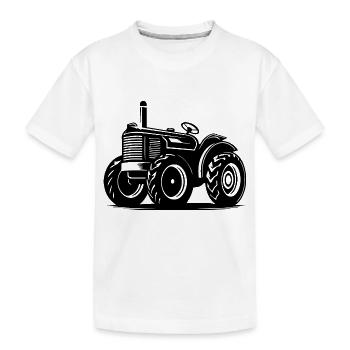 Traktor - Kinder Premium Bio T-Shirt - Weiß - Vorne