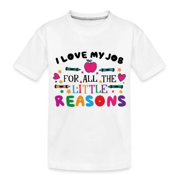 Cute Teacher Teaching - Kids' Premium Organic T-Shirt - white - Front