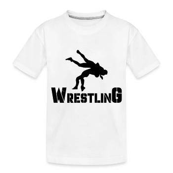 Wrestling - Kids' Premium Organic T-Shirt - white - Front