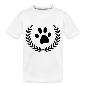 kranz pfote - Kinder Premium Bio T-Shirt - Weiß - Vorne