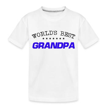 worlds best grandpa - Kinder Premium Bio T-Shirt - Weiß - Vorne