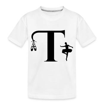 Lettre t ballerine - T-shirt bio Premium Enfant - blanc - Devant