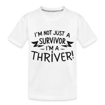Je ne suis pas seulement une survivante, je suis une personne qui s’épanouit ! - T-shirt bio Premium Enfant - blanc - Devant