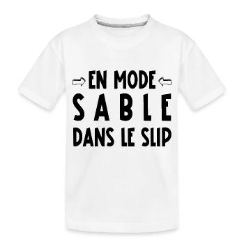 En mode sable dans le slip - T-shirt bio Premium Enfant - blanc - Devant