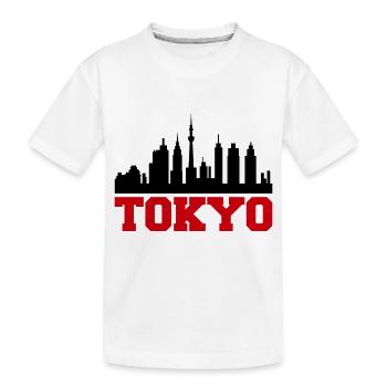Tokyo Skyline - Kids' Premium Organic T-Shirt - white - Front