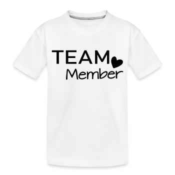 Team Member - Kinder Premium Bio T-Shirt - Weiß - Vorne