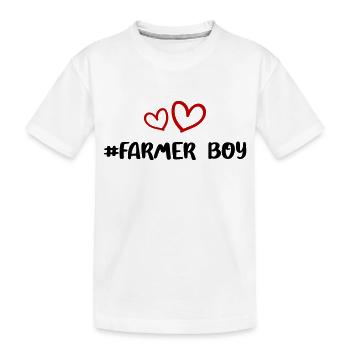 Fermier garçon coeur amour - T-shirt bio Premium Enfant - blanc - Devant