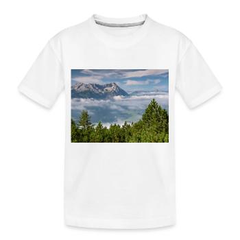 Vue de l’Alpspitze et de la Zugspitze - T-shirt bio Premium Enfant - blanc - Devant