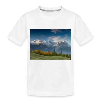 Autumn atmosphere below the Zugspitze - Kids' Premium Organic T-Shirt - white - Front