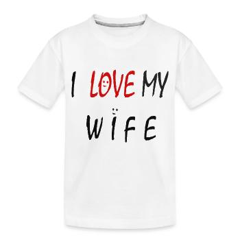 J’aime ma femme - T-shirt bio Premium Enfant - blanc - Devant