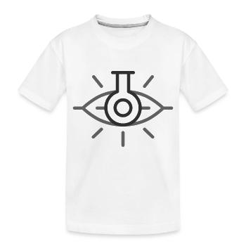 Auge Logo - Kinder Premium Bio T-Shirt - Weiß - Vorne