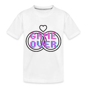 Ende des Spiels T-Shirt für Bräute - Kinder Premium Bio T-Shirt - Weiß - Vorne