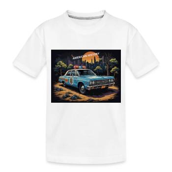 Police car - Kids' Premium Organic T-Shirt - white - Front