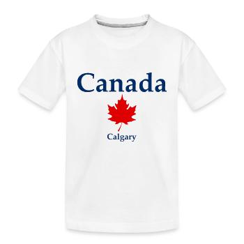 Calgary - Alberta - Canada - Kanada - T-shirt bio Premium Enfant - blanc - Devant