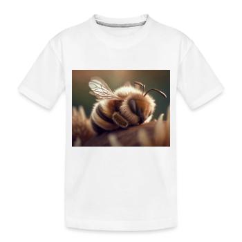 Niedliche Tiere im Winterschlaf – Schildkröte - Kinder Premium Bio T-Shirt - Weiß - Vorne