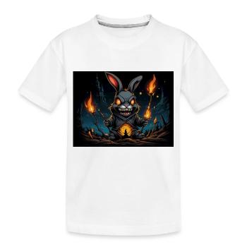 Lapin en colère - T-shirt bio Premium Enfant - blanc - Devant