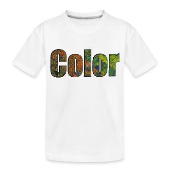 Color - Kids' Premium Organic T-Shirt - white - Front