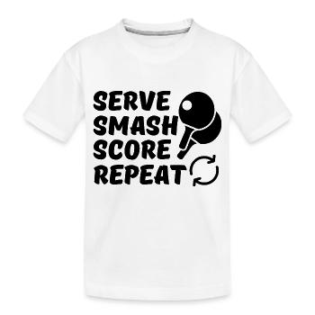 Table Tennis Player Table Tennis Table Tennis Racket - Kids' Premium Organic T-Shirt - white - Front