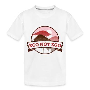 Eco not Ego - Kinder Premium Bio T-Shirt - Weiß - Vorne