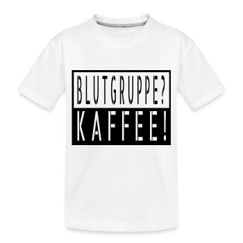 Café, Coupe, Coffeeshop, Drôle, Geek - T-shirt bio Premium Enfant - blanc - Devant