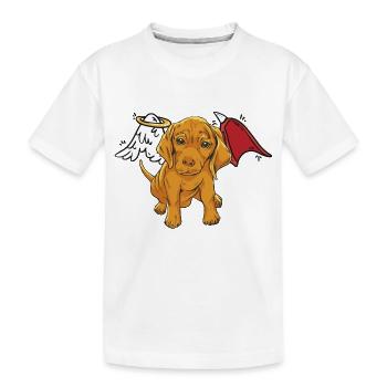 Chien Animaux Ange Ailes Du Diable Chiens Diabolique - T-shirt bio Premium Enfant - blanc - Devant