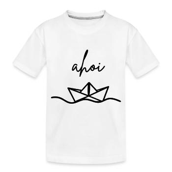 ahoi - Kinder Premium Bio T-Shirt - Weiß - Vorne
