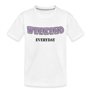 Week-end tous les jours - T-shirt bio Premium Enfant - blanc - Devant