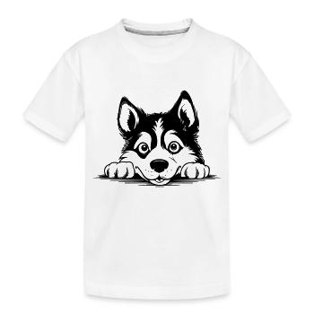 Husky sibérien - T-shirt bio Premium Enfant - blanc - Devant