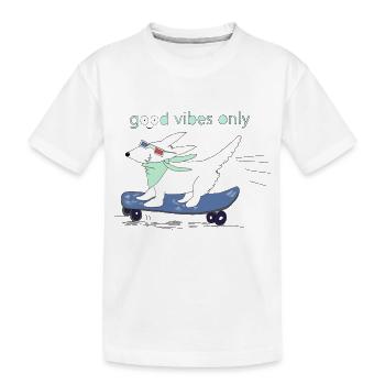 Good energy - Kids' Premium Organic T-Shirt - white - Front