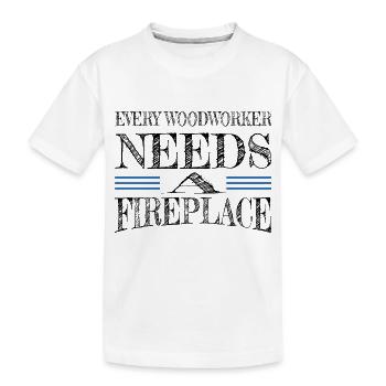 Devis Construction Charpentier Charpenterie Bûcheron - T-shirt bio Premium Enfant - blanc - Devant