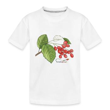 Echte Mehlbeere (Sorbus aria) - Kinder Premium Bio T-Shirt - Weiß - Vorne