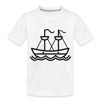 Bateau pirate - T-shirt bio Premium Enfant - blanc - Devant
