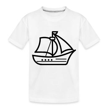 Bateau pirate - T-shirt bio Premium Enfant - blanc - Devant