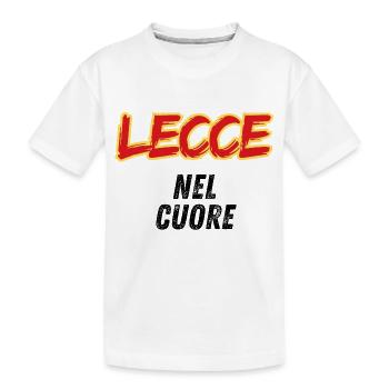Lecce Yellow Red in the Heart - Kids' Premium Organic T-Shirt - white - Front