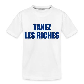 Besteuerung der Reichen - Kinder Premium Bio T-Shirt - Weiß - Vorne