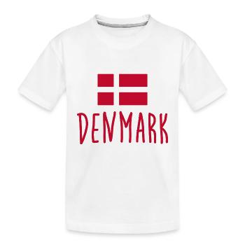 Denmark Flag - Dänemark Flagge - Kopenhagen - Kinder Premium Bio T-Shirt - Weiß - Vorne