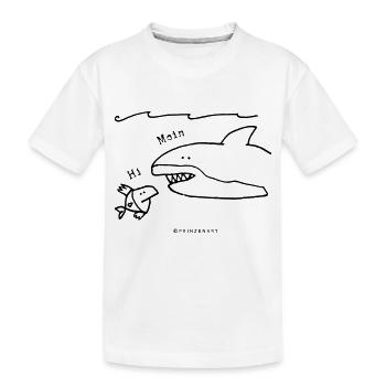 Fischköppe / Fischkopp / Hai – Moin. - Kinder Premium Bio T-Shirt - Weiß - Vorne