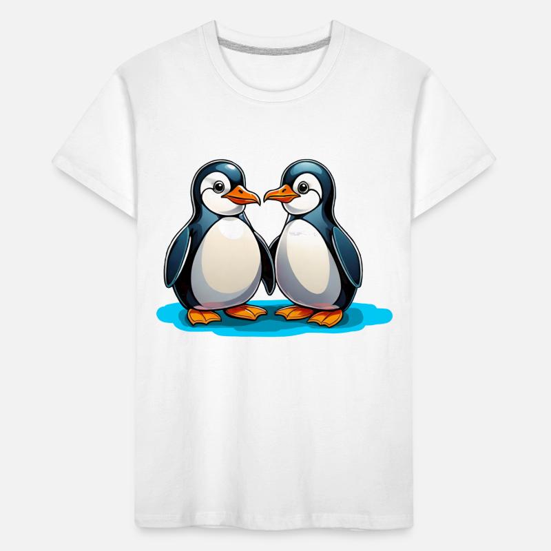 Due pinguini Maglietta ecologica premium per bambini