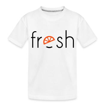 fresh - 2 colours - Kids' Premium Organic T-Shirt - white - Front