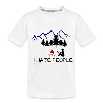 i hate people 002 - Kinder Premium Bio T-Shirt - Weiß - Vorne