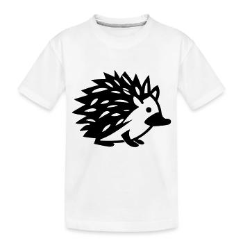 Igel - Kinder Premium Bio T-Shirt - Weiß - Vorne