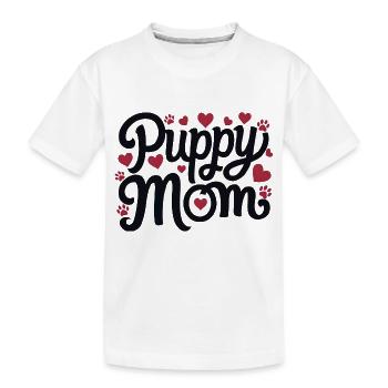 chiot chien - T-shirt bio Premium Enfant - blanc - Devant