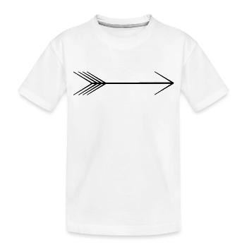 arrow - Kids' Premium Organic T-Shirt - white - Front